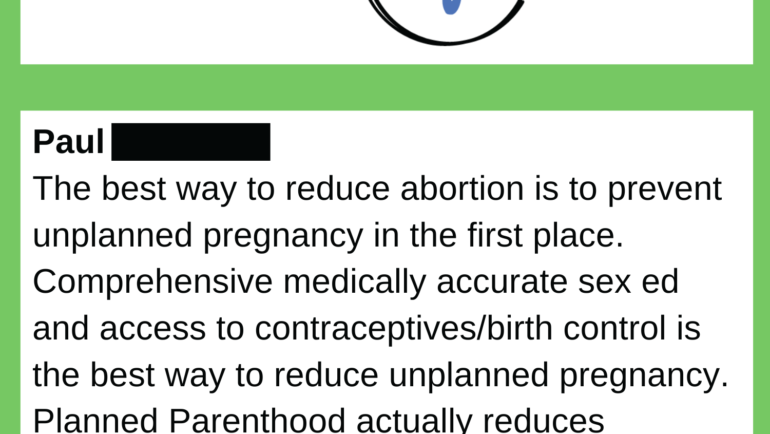 Comprehensive Sex Ed/<br>Access to Contraception<br>is the Solution
