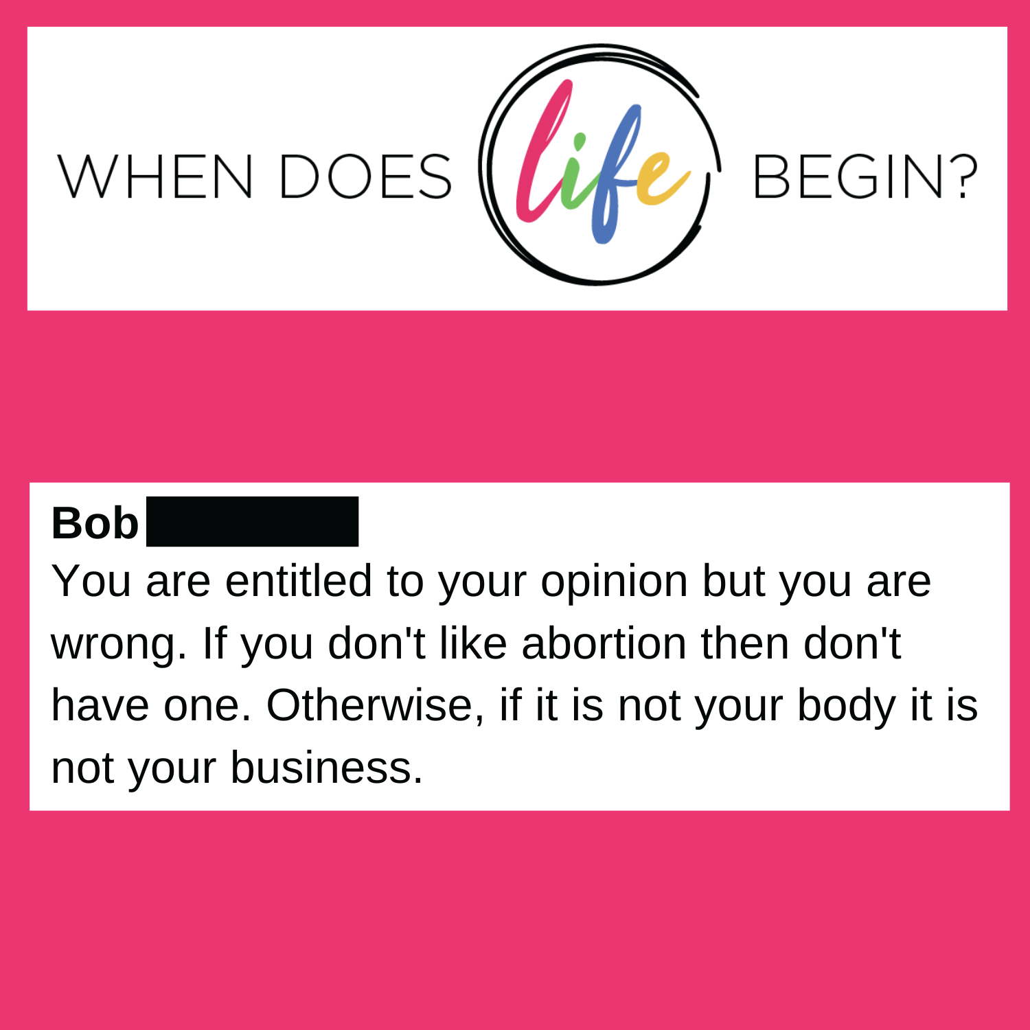 If You Don’t Like Abortion,Don’t Get One